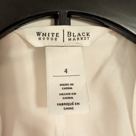 White House Black Market White Blazer Size 4 Please Read! - Picture 3 of 8